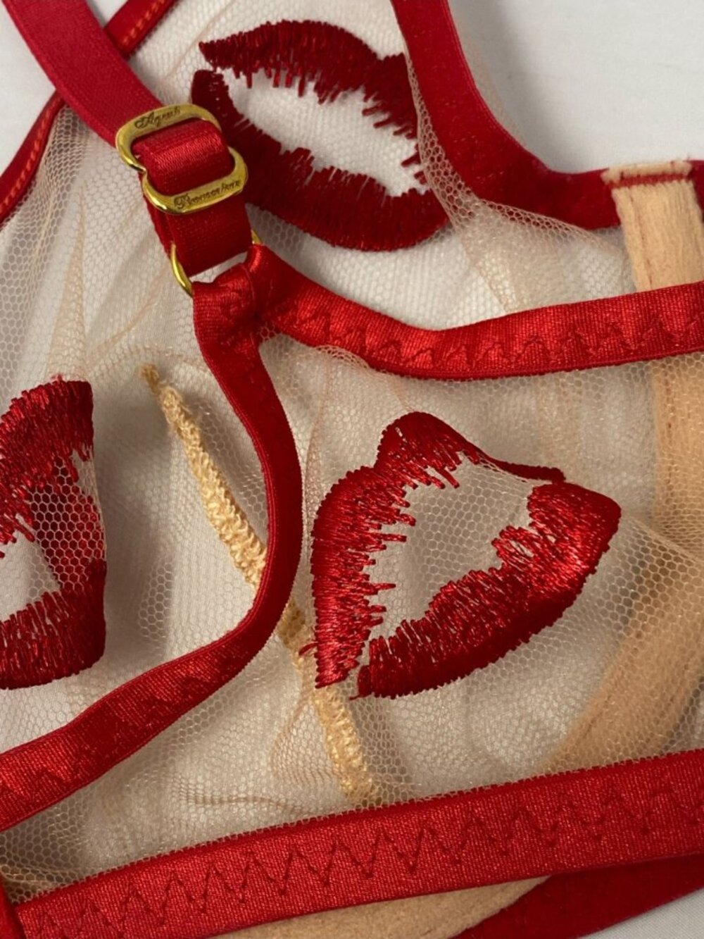 Agent Provocateur Lotie Red Kiss Bra 32C New - Picture 12 of 14